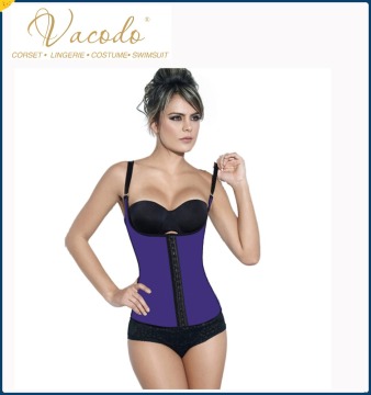wholesale rubber sexy women purple sexy mature waist training corsets