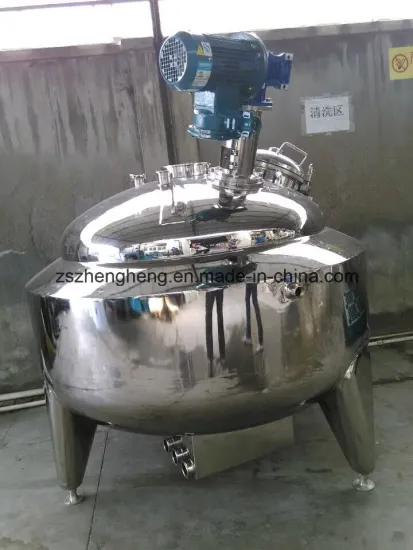 Stainless Steel Jacketed Mixing Kettle with Agitator
