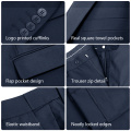 WYWK 2 Piece Men's Suit Wedding Party-Navy Blue-3XL