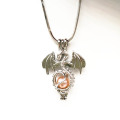 Pterosaurlar Locket Necklace Dragon Bead İnci Kafes Zinciri