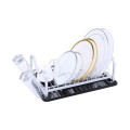 Aluminum Dish Rack With Spout Tray Compact Dish Drainer for Kitchen Counter Manufactory