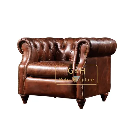 Modern Wood and Leather Chairs - Classic Leather Furniture
