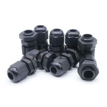 M20 PG7 3-6.5mm Black Waterproof Connector IP68 Nylon Cable Glands