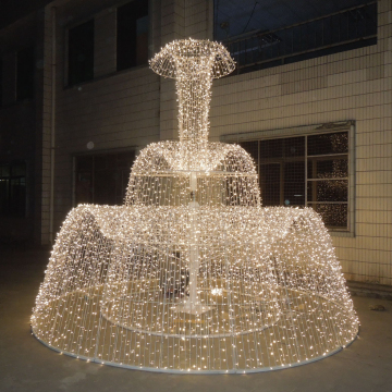 2022 New Design Wedding Festival Holiday Large Decoration Fountain 3D Motif Light