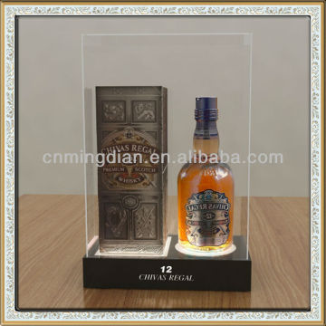 acrylic led liquor bottle display, custom acrylic illuminated wine display stand