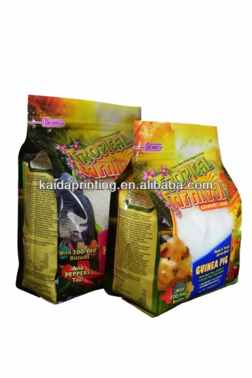 quad pouch with zipper for food packaging bag with moisture proof,long-term shelf life