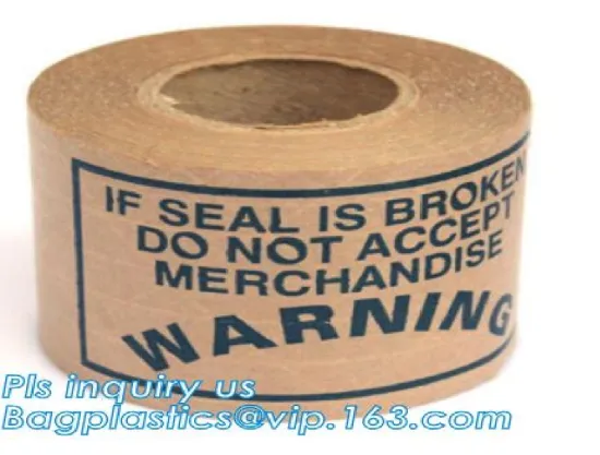 WAT Kraft paper tape reinforced gummed tape, custom printed kraft paper resealable tape, High temperature waterproof kraft paper