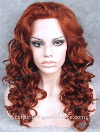 Bordeaux synthetic hair wig deep wave lace hair