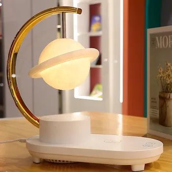 Trending 2023: Universal Touch Table Lamp with Wireless Phone Charger and Speaker