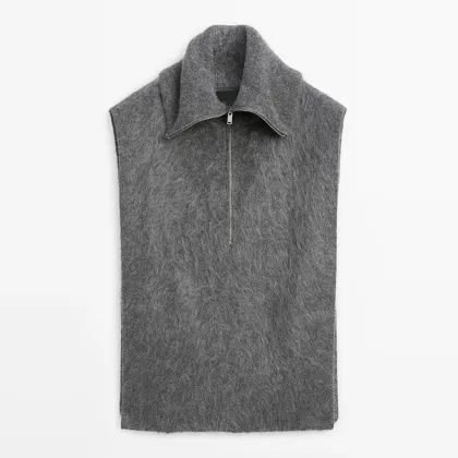 100% cashmere zipper long chest bag