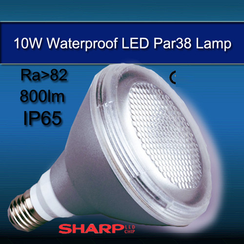 10W Sharp COB E26/E27 Water Proof PAR38 Spot Lamp 780lm