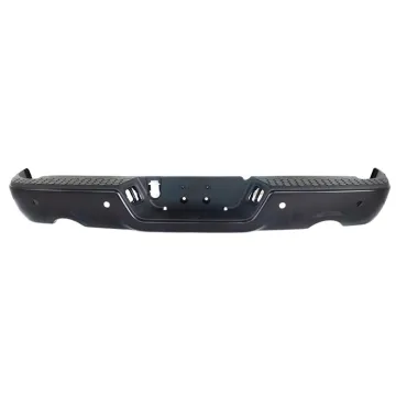 Factory Black Rear Bumper Guard Chrome Rear Bull Bar with Radar Hole Vent for 2009-2018 Dodge RAM 1500