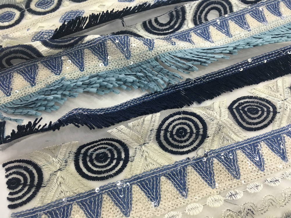 3D Sequin Embroidery Fabric