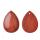 Natural Red Jasper 28x35MM Waterdrop Pendant Necklace with 45CM Silver Chain