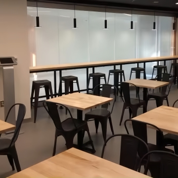 Wholesale Retro Style Commercial Furniture Wood Top with Metal Legs Kitchen Dining Table