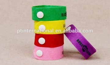 Bracelet, Adjustable Micro Fiber Bracelet, Snip & Snap Anti-Mosquito Bracelet Band PT2372