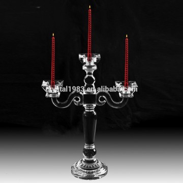 Factory Dsign Classical K9 Crystal Candleholder Dinner Table Decoration With Three Candleholder