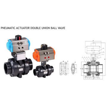 Pueumatic คู่ร่วมบอลวาล์ว Actuator
