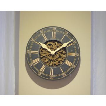 Gran reloj de pared colgante de madera