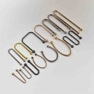 Zinc Alloy U-Shape Buckles for Swimwear: Multipack Saltwater Resistant connectors and Metal Bra Buckles