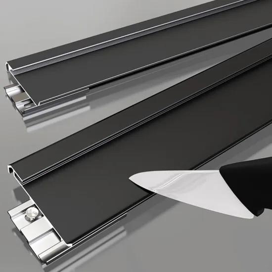 Factory Wholesale LED Aluminum Skirting Baseboard with Kick Foot and LED Slot