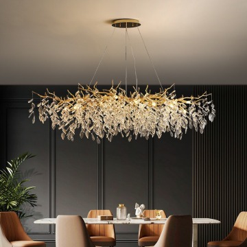 Luxury Crystal Pendant Light - Custom Crystal Chandelier Raindrop Tree Branch Lighting