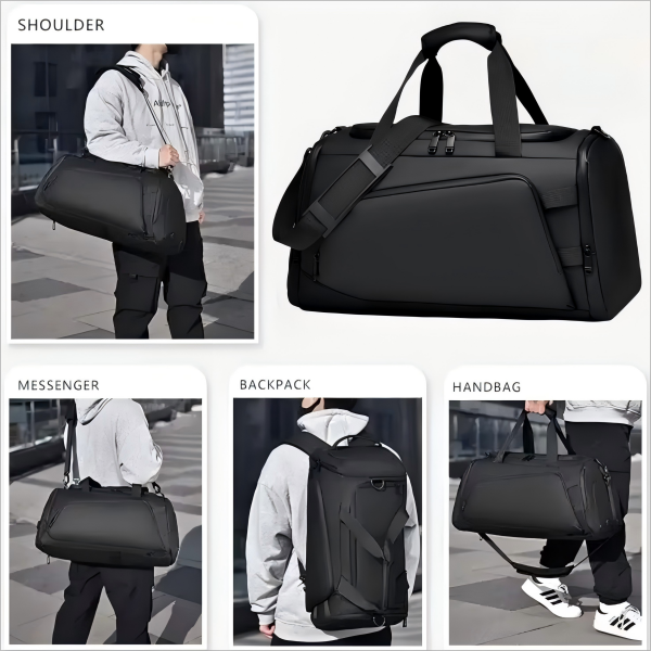 Waterproof dry-wet separation fitness handbag