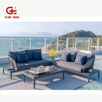 Luxury Aluminium Frame Garden Lounge Sets for Outdoor Sofas and Patio Furniture