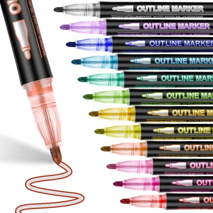 36 Colors Double Line Contour Painting Pen Set
