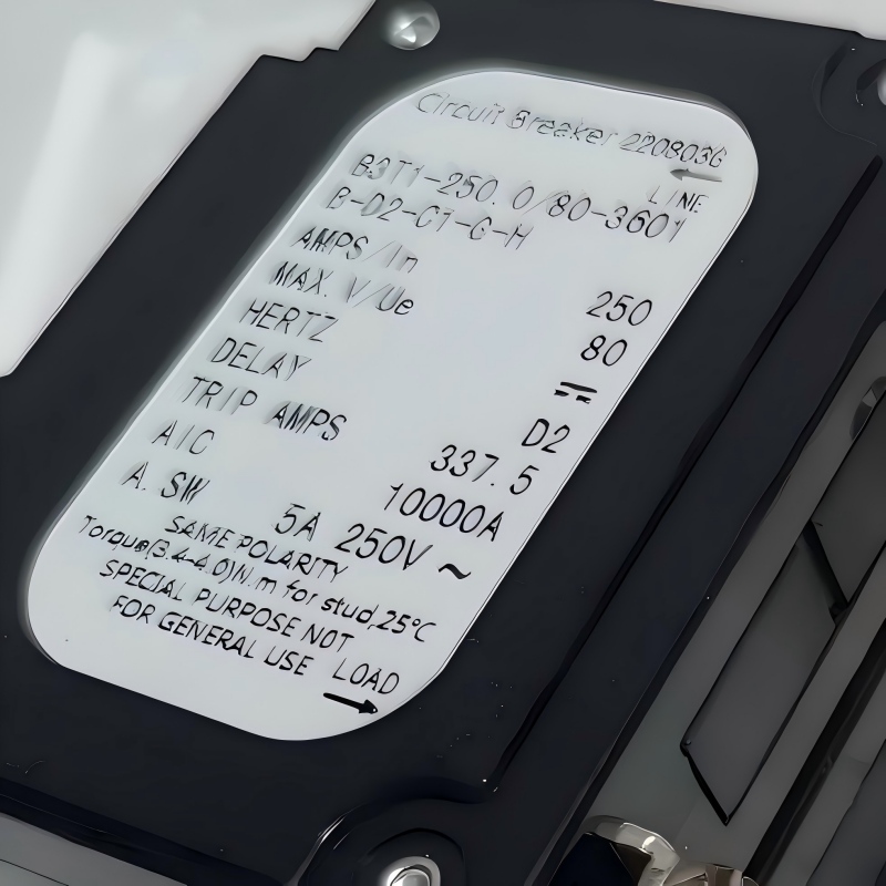 B3T1-250.0  80-3601   B-D2-C1-G-H   250A  80V (1)(1)