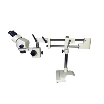 7X-45X Zoom Stereo Microscope with Double Pole Universal Boom Stand for Repairing