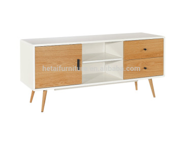 Oak veneer TV stand cabinet