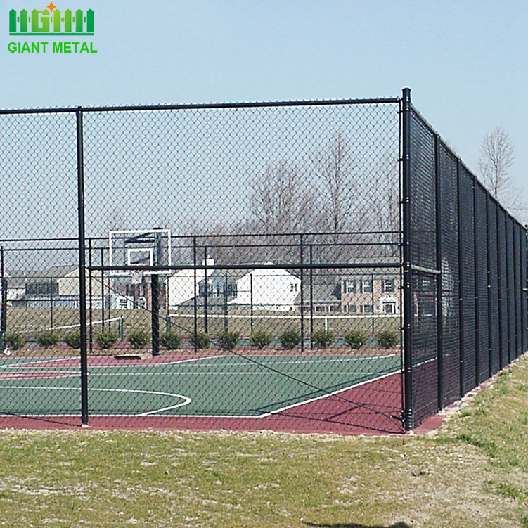 black powder pvc coated chain link fence stock