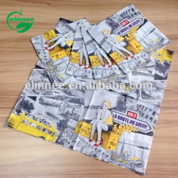 Daily use flexo printing feature printed napkin paper