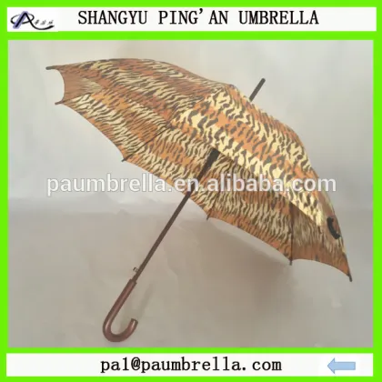 Leopard print wooden umbrella sports umbrella picnic umbrella