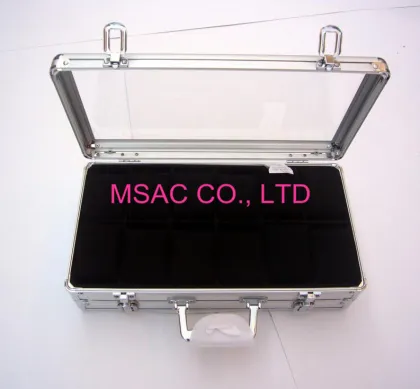 Personalized Silver Aluminum Watch Case / Watch Boxes , Acrylic Watch Cases