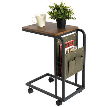 Portable Adjustable C Table: Perfect for Snacks, Notebooks, and Bedside Use
