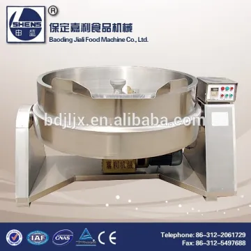 Tilting stainless steel steam frying pan