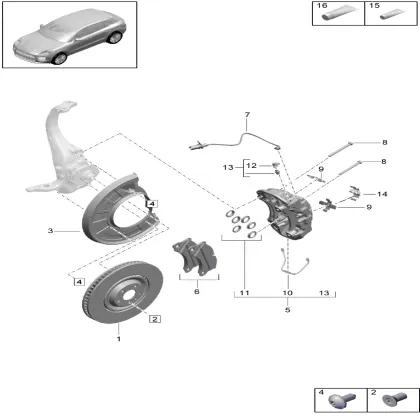95B615302AA Front Brake Disc for Porsche Macan 2018+ - SHW Replacement Brake Disc