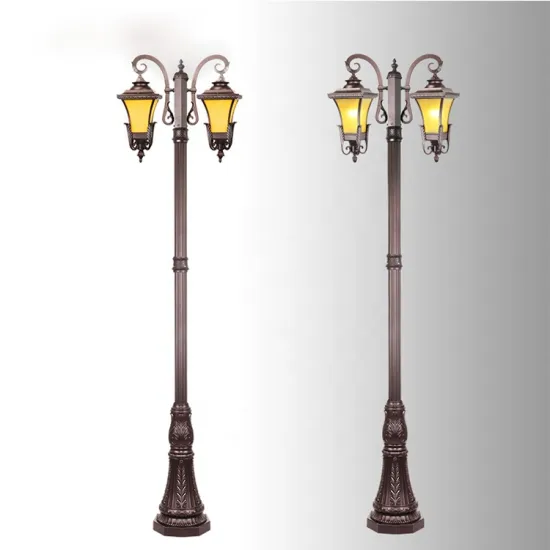 Customized 3M to 6M Double and Triple Heads Street & Garden Antique Outdoor Lighting