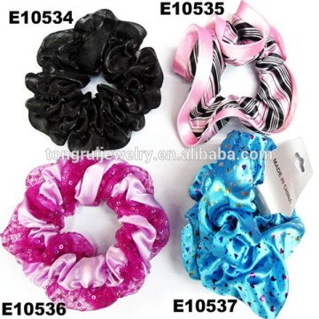 fancy silk satin ponytail holders wholesale