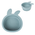 Ureche de iepuraș din silicon pentru hrănire pentru bebeluși farfurii de aspirație boluri