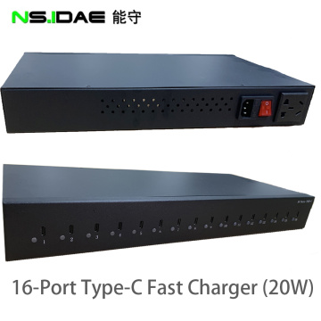 16-Port USB-C Hub Chargers 360W