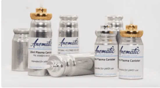 Metal packaging Anodized Canisters MDI'