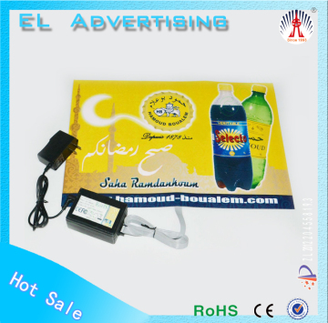 Electroluminescent el advertising without radiation el advertisement