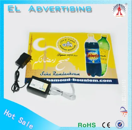 2016 new advertising products el beer advertisement customized el advertisement