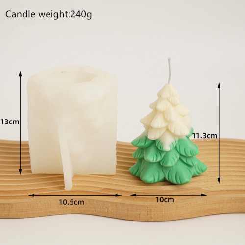 Chrismas tree candle mold for making