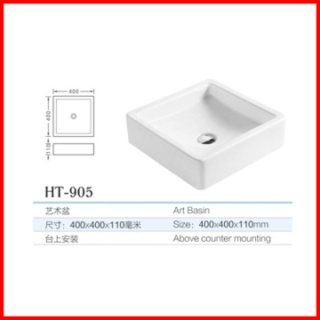 chaozhou ceramic square shape table top wash basin toilet for sale