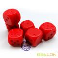 Leere unlackiert 16MM D6 Spielwürfel mit leere 6. Seite, 4 sortierte Farbpalette der 24pcs, rohe leer Cube