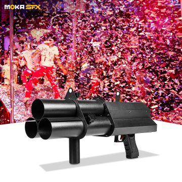 MOKA SFX MK-CN11 Battery-Powered 3-Head Electric Confetti Gun for Weddings and Events